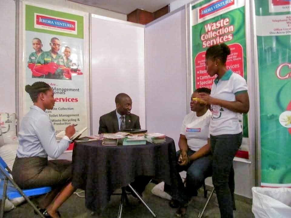 Visitors learning about Jekora Ventures' composting solutions at WACEE 2015